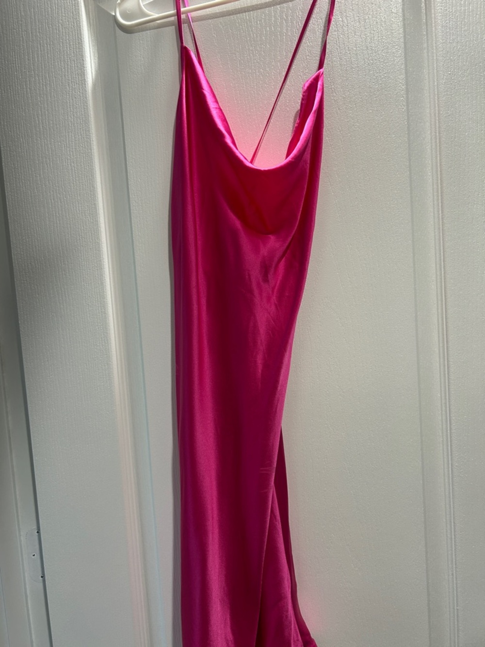 Women’s Pink Satin Slip Dress